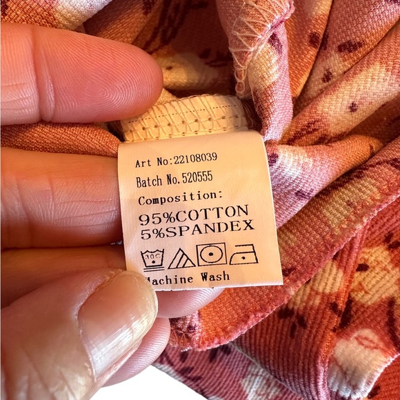 FLASH SALE!! Girls’ Khaki and Rose Floral Long Sleeved Dress with Headband - Picture 6 of 7